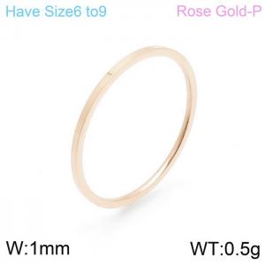 Stainless Steel Rose Gold-plating Ring - KR100083-K