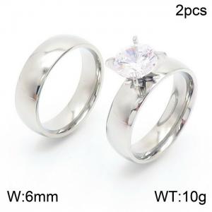 Stainless Steel Lover Ring - KR10033-K