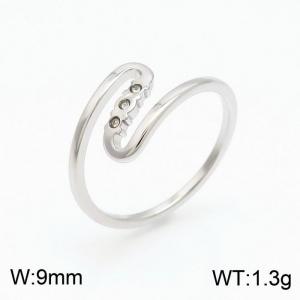 Stainless Steel Stone&Crystal Ring - KR100434-YH