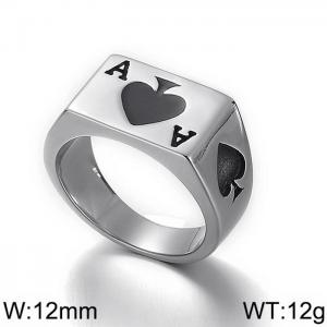 Stainless Steel Stone&Crystal Ring - KR100435-WGYN