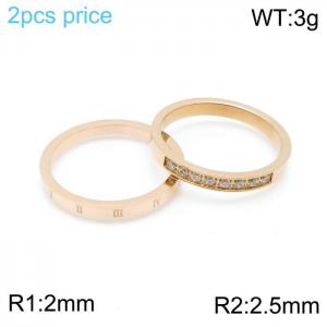 Stainless Steel Lover Ring - KR100458-YH