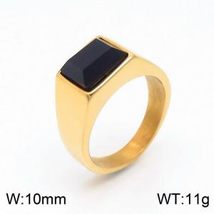 Stainless Steel Stone&Crystal Ring - KR100591-TLA