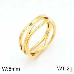 Stainless Steel Gold-plating Ring - KR100620-LK