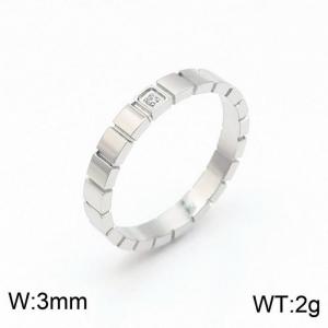 Stainless Steel Stone&Crystal Ring - KR100722-YH
