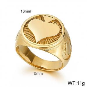 Stainless Steel Gold-plating Ring - KR100745-KFC
