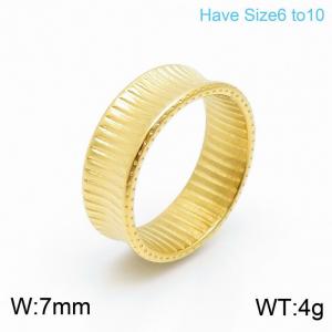 Stainless Steel Gold-plating Ring - KR100769-KFC