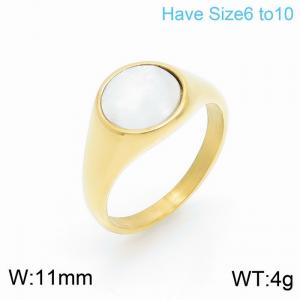 Stainless Steel Gold-plating Ring - KR100772-KFC