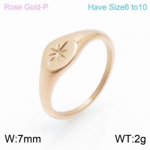 Stainless Steel Rose Gold-plating Ring - KR100775-KFC