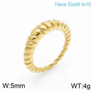 Stainless Steel Gold-plating Ring - KR100778-KFC