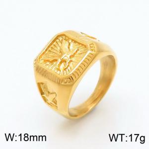 Stainless Steel Gold-plating Ring - KR100838-LK