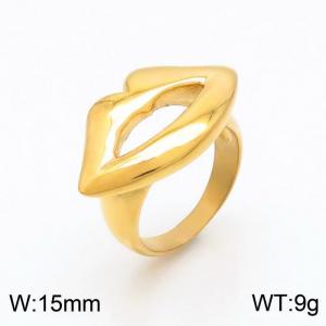 Stainless Steel Gold-plating Ring - KR100841-LK