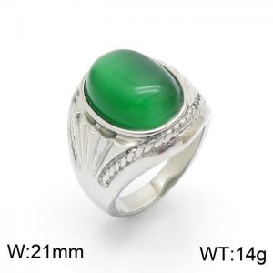 Stainless Steel Stone&Crystal Ring - KR100869-TZN