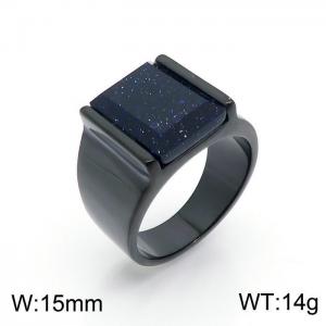 Stainless Steel Stone&Crystal Ring - KR100870-TZN