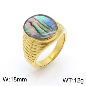 Stainless Steel Gold-plating Ring - KR100883-TZN