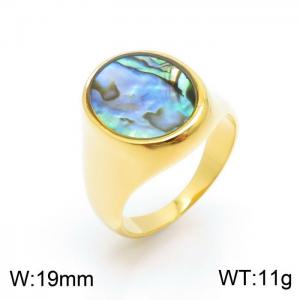 Stainless Steel Gold-plating Ring - KR100894-TZN