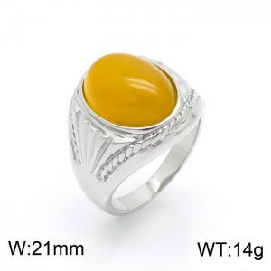 Stainless Steel Stone&Crystal Ring - KR100901-TZN