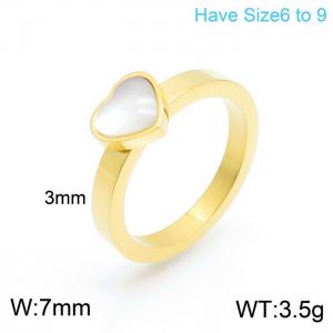 Stainless Steel Gold-plating Ring - KR100998-K