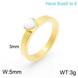 Stainless Steel Gold-plating Ring - KR100999-K