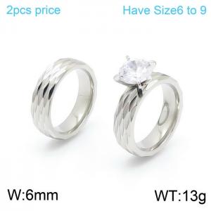 Stainless Steel Lover Ring - KR101003-K