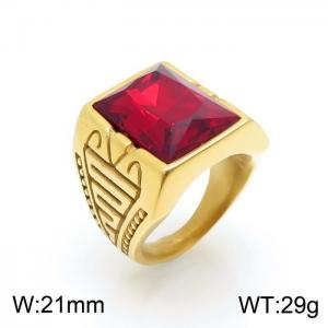 Stainless Steel Stone&Crystal Ring - KR101130-HL