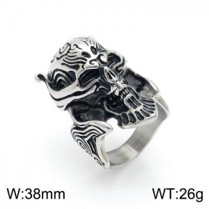 Stainless Skull Ring - KR101133-HL