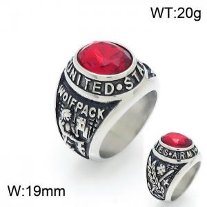 Stainless Steel Stone&Crystal Ring - KR101145-HL