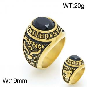 Stainless Steel Stone&Crystal Ring - KR101148-HL