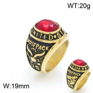 Stainless Steel Stone&Crystal Ring - KR101149-HL