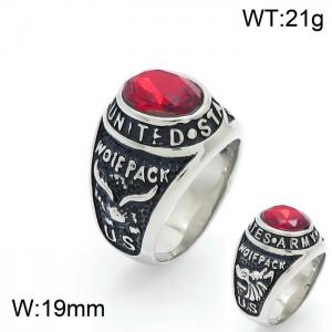 Stainless Steel Stone&Crystal Ring - KR101152-HL