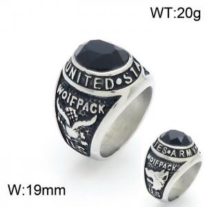 Stainless Steel Stone&Crystal Ring - KR101153-HL