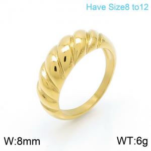 Stainless Steel Gold-plating Ring - KR101267-KFC