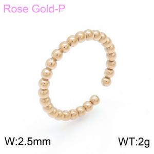 Stainless Steel Rose Gold-plating Ring - KR101271-KFC