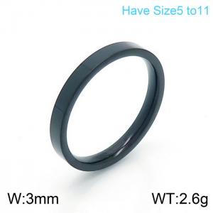 Stainless Steel Black-plating Ring - KR101290-K
