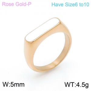 Stainless Steel Rose Gold-plating Ring - KR101360-KFC