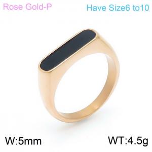 Stainless Steel Rose Gold-plating Ring - KR101365-KFC