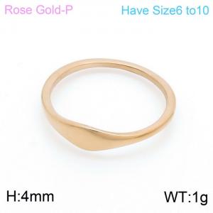Stainless Steel Rose Gold-plating Ring - KR101368-KFC