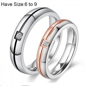 Stainless Steel Lover Ring - KR101407-WGCF