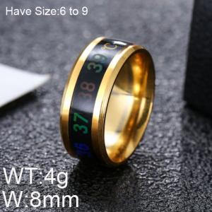 Stainless Steel Gold-plating Ring - KR101433-WGRH