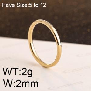 Stainless Steel Gold-plating Ring - KR101440-WGRH