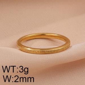 Stainless Steel Gold-plating Ring - KR101446-WGRH