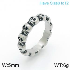 Stainless Skull Ring - KR101499-KFC