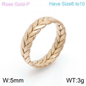 Stainless Steel Rose Gold-plating Ring - KR101541-KFC