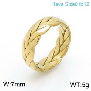 Stainless Steel Gold-plating Ring - KR101543-KFC