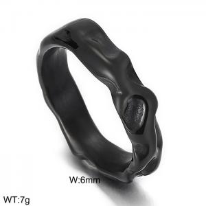 Stainless Steel Black-plating Ring - KR101557-KFC