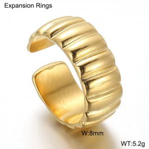 Stainless Steel Gold-plating Ring - KR101619-WGXF