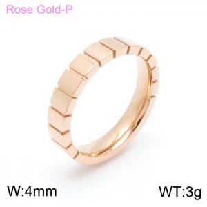 Stainless Steel Rose Gold-plating Ring - KR101754-GC