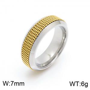 Stainless Steel Gold-plating Ring - KR101787-GC