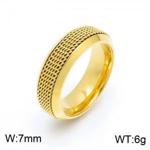 Stainless Steel Gold-plating Ring - KR101789-GC