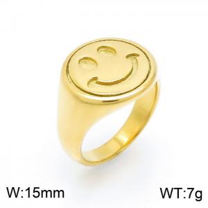 Stainless Steel Gold-plating Ring - KR101810-LK