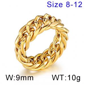 Stainless Steel Gold-plating Ring - KR101920-KFC